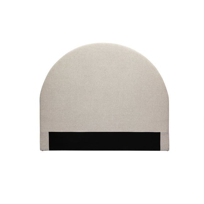 Tête de lit ronde en tissu beige L160 cm NAOMY Couleur beige <span itemprop=