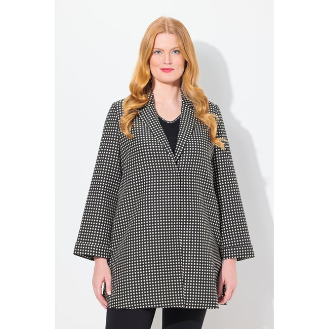 Veste en jacquard noir <span itemprop=