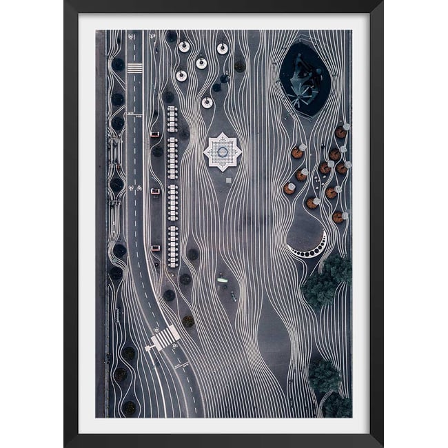 Affiche photo drône espace temps - HEXOA