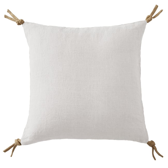 Coussin 45x45 cm Lin Français Craie blanc <span itemprop=