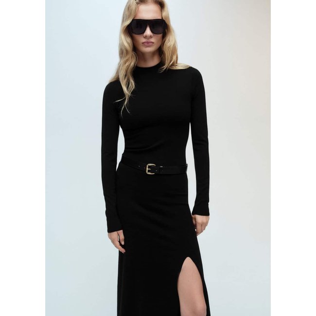 Robe maille ouverture - MANGO