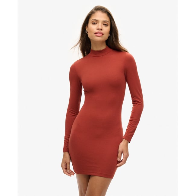 Robe courte en jersey à col cheminée - SUPERDRY