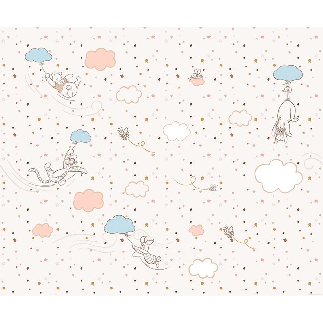 Papier peint Komar - Winnie the Pooh Wind Dance - 300 x 250 cm Couleur rose <span itemprop=