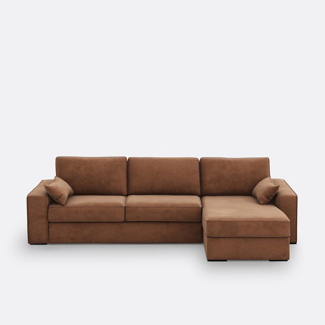 Polyester corner sofa bed, Cécilia latex - LA REDOUTE INTERIEURS