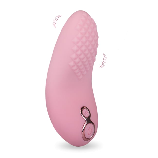 Stimulateur clitoridien langue vibrante à picots rose <span itemprop=