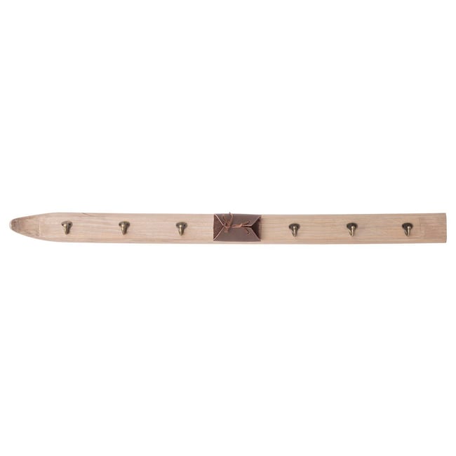 Patère ski avec 6 crochets L115cm Couleur marron <span itemprop=