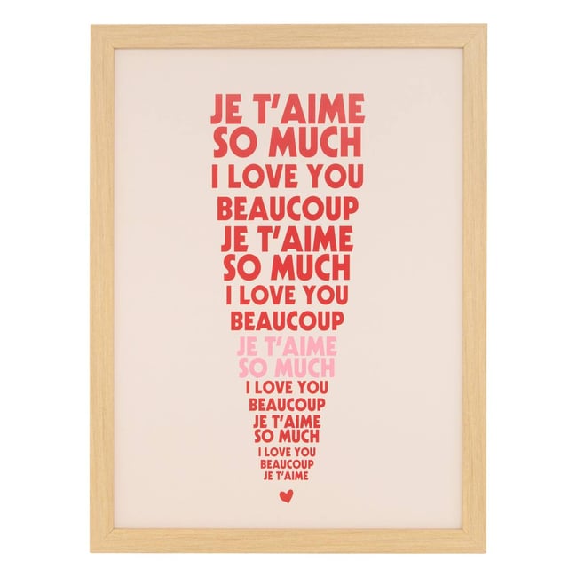 Affiche encadrée rectangulaire CARINE Couleur multicolore <span itemprop=