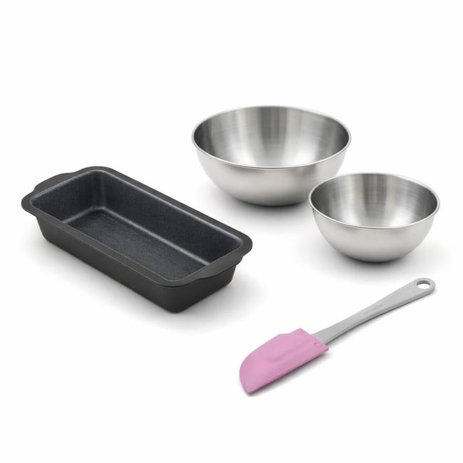 Set de 4 ustensiles de pâtisserie moule SILICONE FIBRE DE VERRE noir|gris <span itemprop=