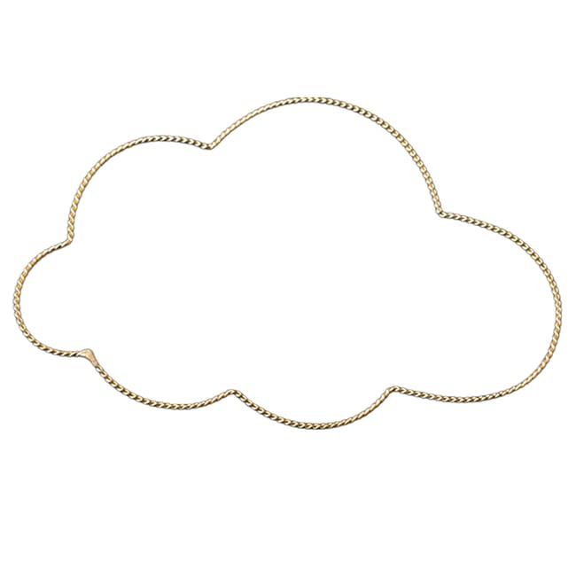 Déco murale nuage fil laiton torsadé -  LOJI Couleur doré vieilli <span itemprop=