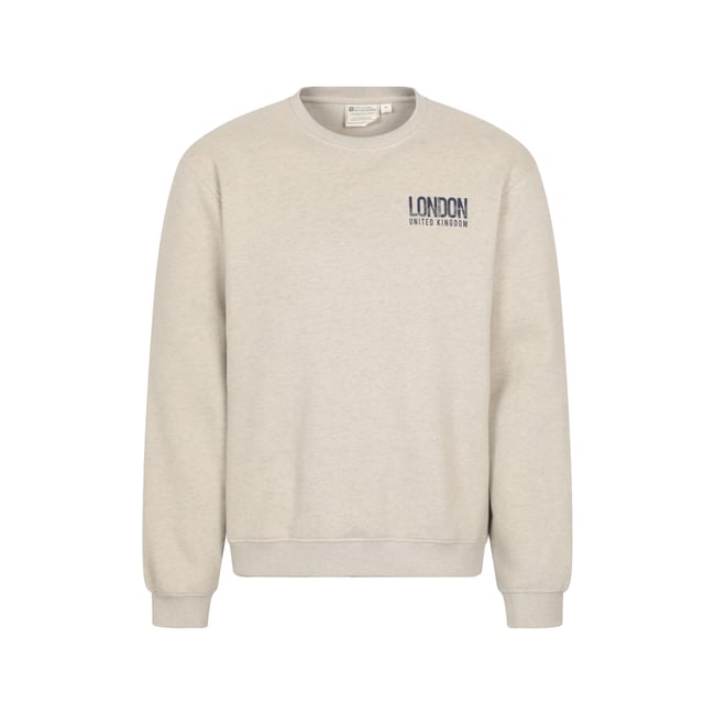 Sweat motif/style imprimé REGIONAL LONDON blanc cassé <span itemprop=