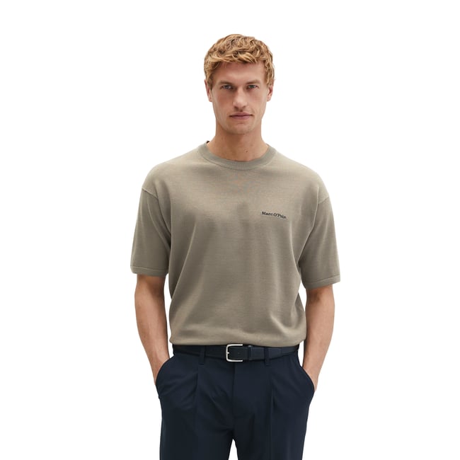 T-shirt en maille fine DFB Travel Collection en pur coton bio - MARC O'POLO