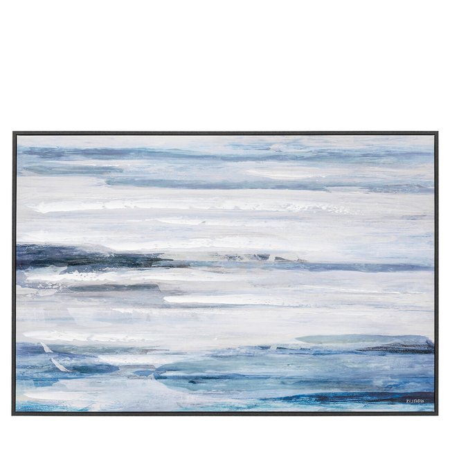 120x80cm Tidal Scape Framed Canvas, blue, SO'HOME