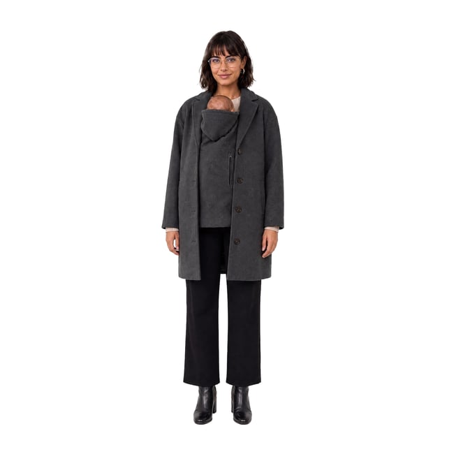 Manteau grossesse et porte- anthracite <span itemprop=
