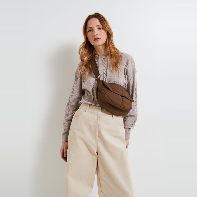 Sweat en maille avec détails torsadés yack <span itemprop=