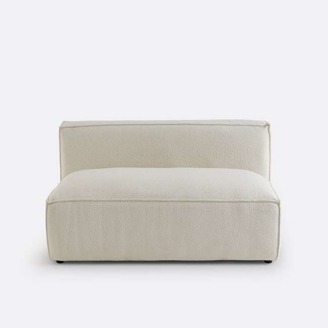 Banquette modulable 2 places bouclette, Seven Couleur ecru <span itemprop=