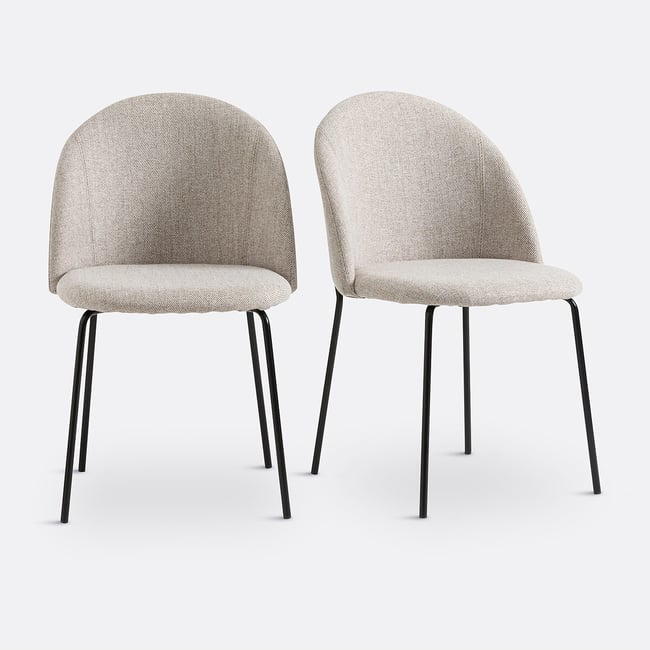 Lot de 2 chaises tissu chiné, Nordie - LA REDOUTE INTERIEURS