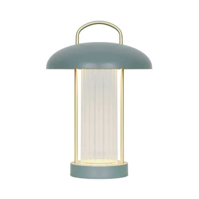 Baladeuse lampe sans fil - rechargeable en métal et verre cannelé, MIRANO - NORDLUX