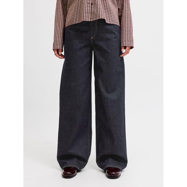 Jean À Coupe Large blue denim <span itemprop=
