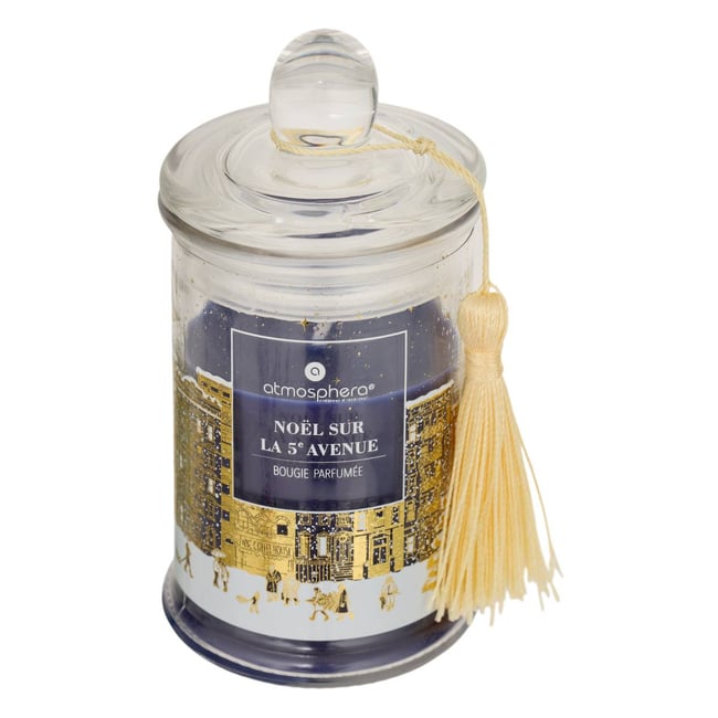 Bougie parfumée Hiver à New York 85 g Couleur bleu <span itemprop=
