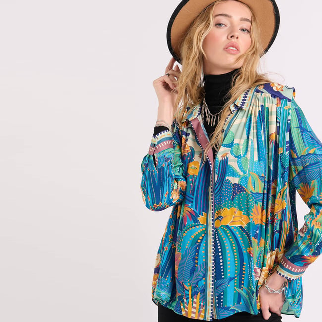 Chemise à motifs MEILINE JARDIN - WILD