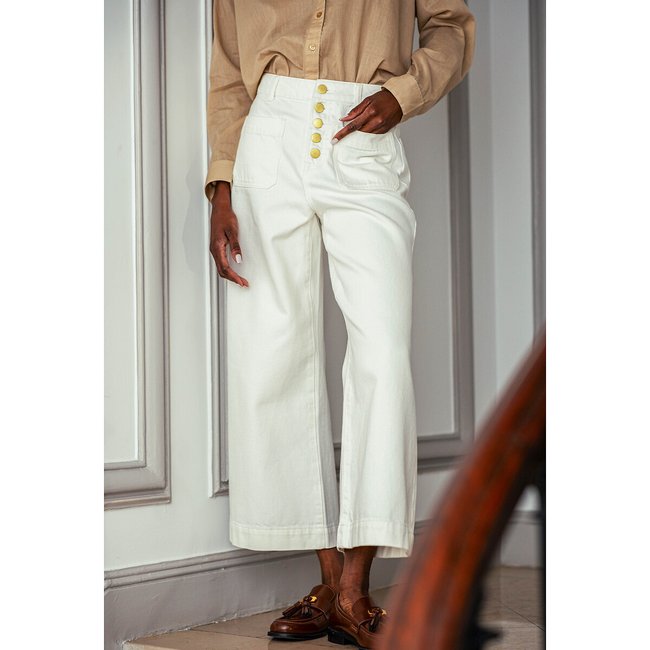 Jean 7/8ème ATLANTA T C blanc <span itemprop=