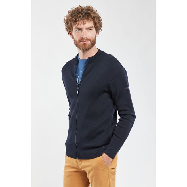 Armor Lux Pull Marin Homme Avec Coudières - Laine Acrylique Chaud Confortable
