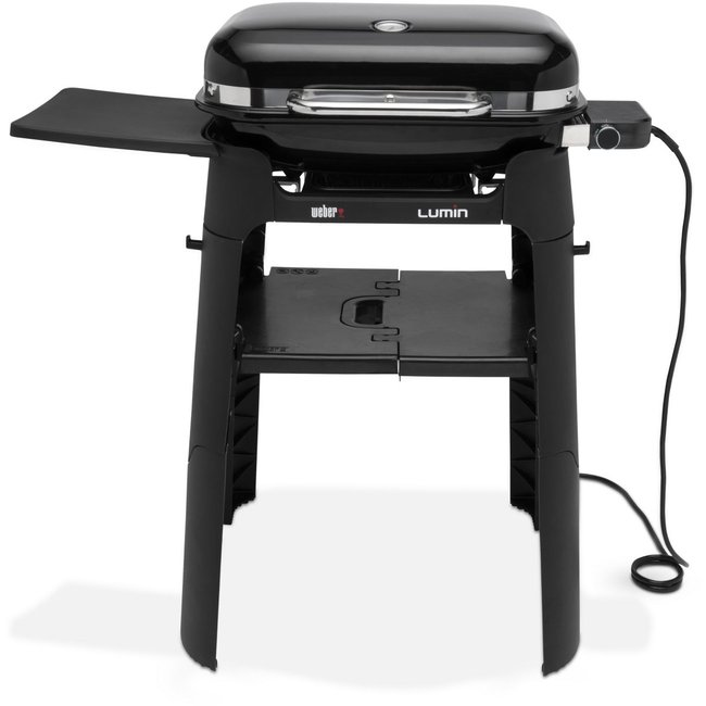 Barbecue électrique lumin black stand sur pieds, 49x33 cm noir <span itemprop=