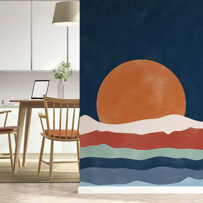 Papier peint vintage Couleur intissé <span itemprop=