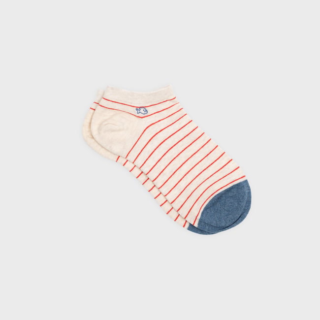 Socquettes en coton peigné A RAYURES FINES - BILLYBELT