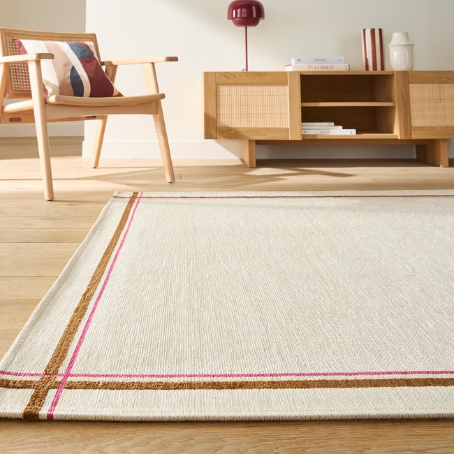 Tapis tissé plat, Filea Couleur ecru <span itemprop=