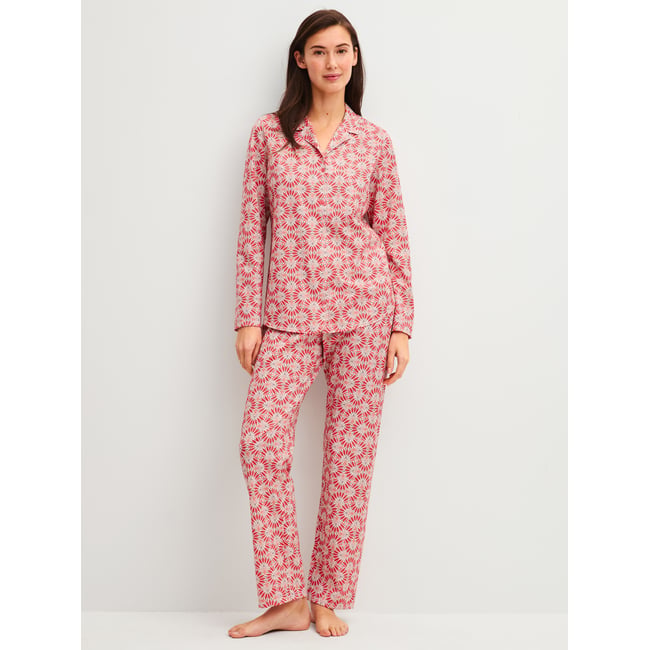 Pyjama à boutons manches longues Coton COTTON SPECIAL rose of sharon <span itemprop=