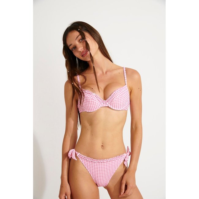 Dasia Fantaisy Bikini Bottoms, pink gingham check, BANANA MOON