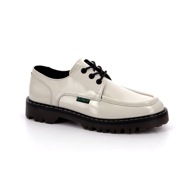Derbies Cuir Kick Decklow blanc <span itemprop=
