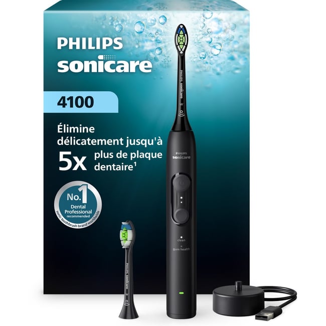 Brosse à dents électrique HX4042/52 Serie 4100 Noire - PHILIPS