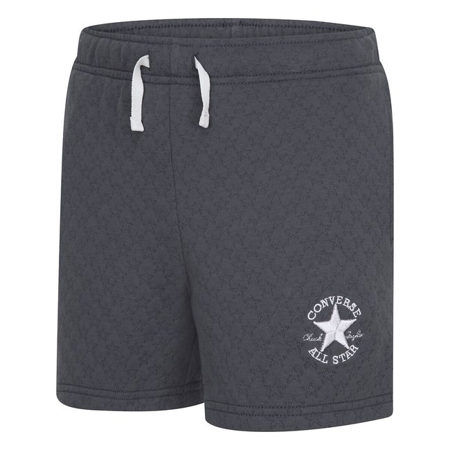 Short en molleton effet pointelle, motif étoiles noir <span itemprop=