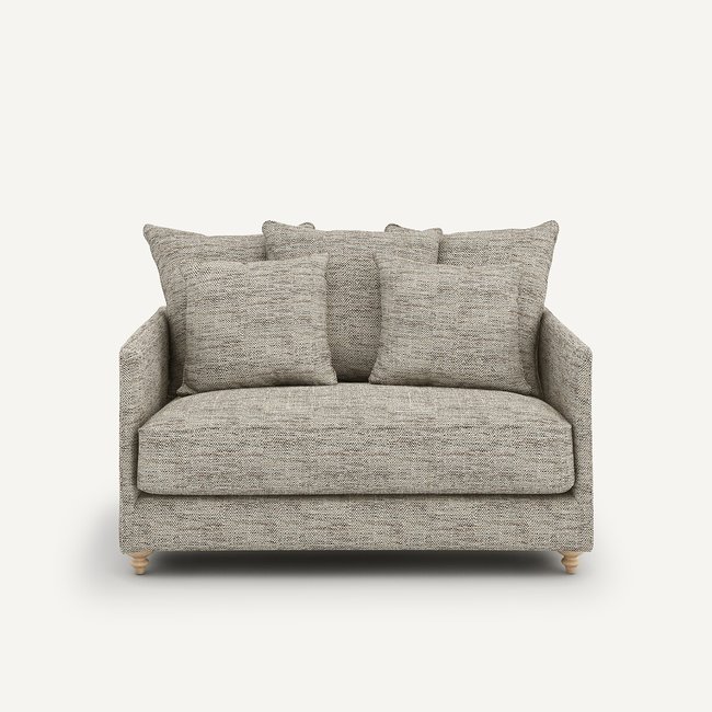Canapé 2P convertible chevron moucheté, Lazare Couleur lin <span itemprop=