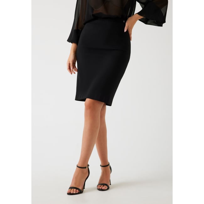 Jupe Crayon Midi noir <span itemprop=