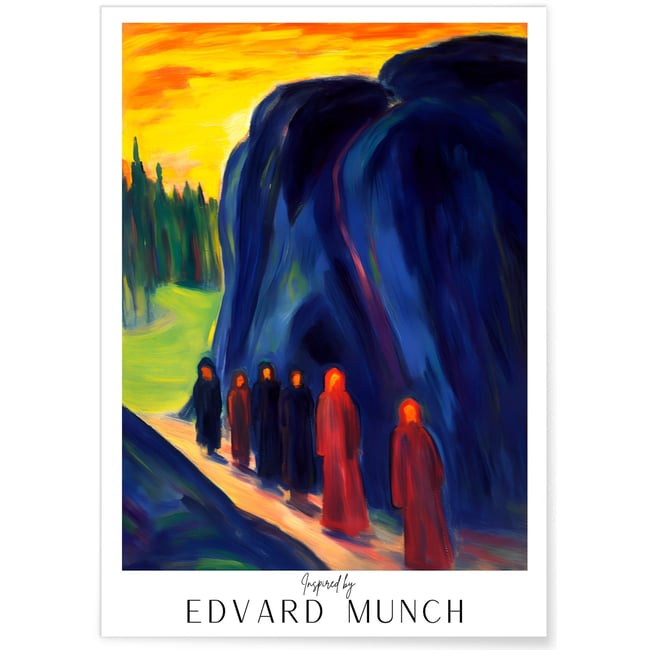 Affiche Edvard Munch n°2 Couleur blanc <span itemprop=