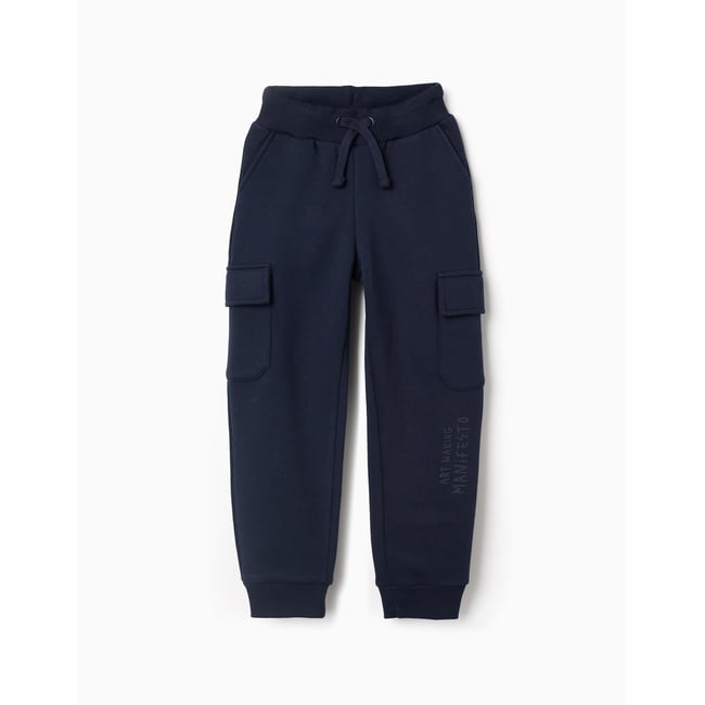 Pantalon de jogging en coton peigné avec poches cargo et imprimé - ZIPPY
