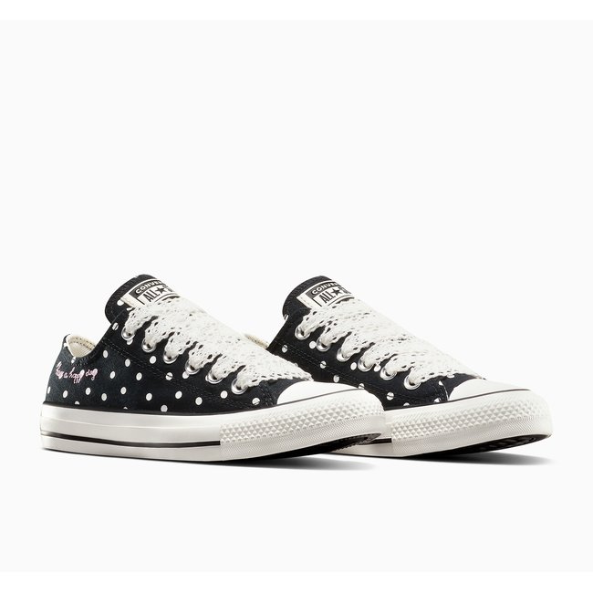 Zapatillas deportivas de lunares Chuck Taylor All Star Ox negro/estampado lunares blanco <span itemprop=