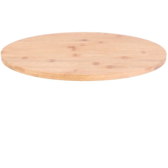 Plateau rond tournant en bambou M12 - 35cm Couleur brown <span itemprop=