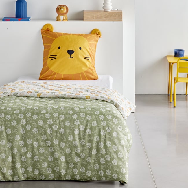 Parure de lit 1 personne FUNNY jaune <span itemprop=