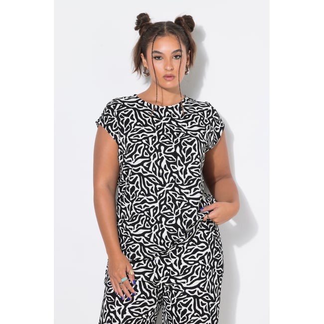 T-shirt, coupe oversize, effet texturé noir <span itemprop=