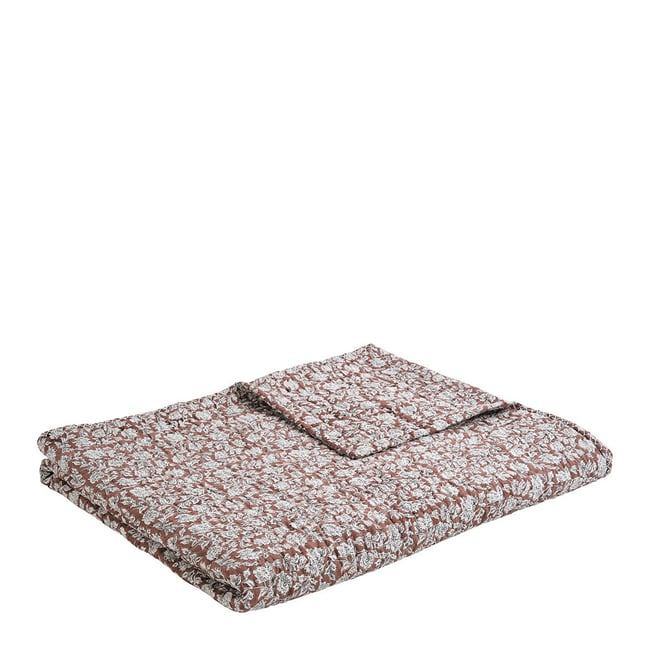 Couvre-lit en coton terracotta <span itemprop=