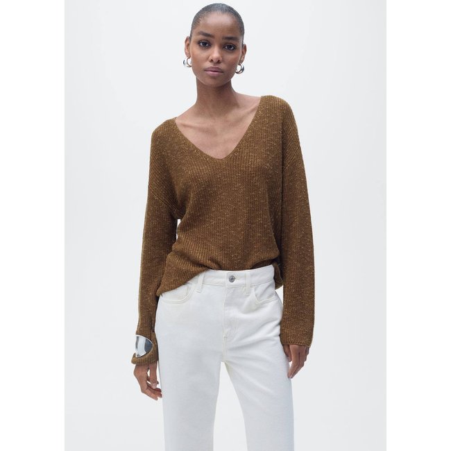 Pull-over maille col en V - MANGO