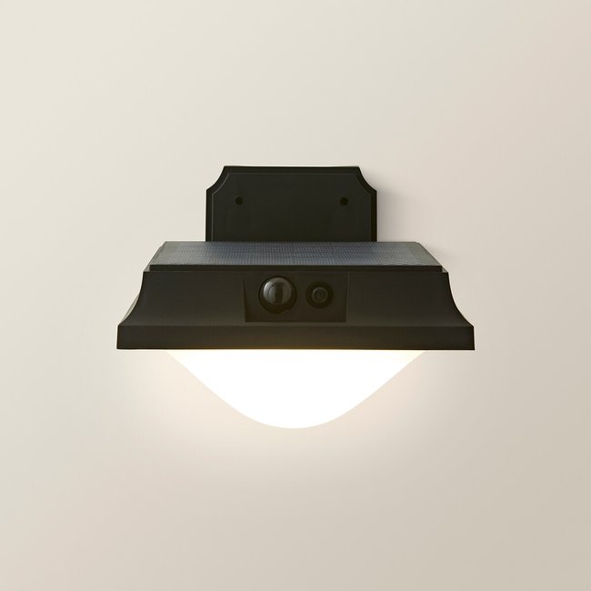 Outdoor Down Lighter LED Solar Wall Light, black, SO'HOME