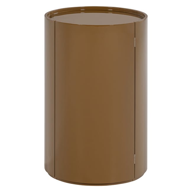 Armoire ronde en MDF SERA Couleur jaune <span itemprop=