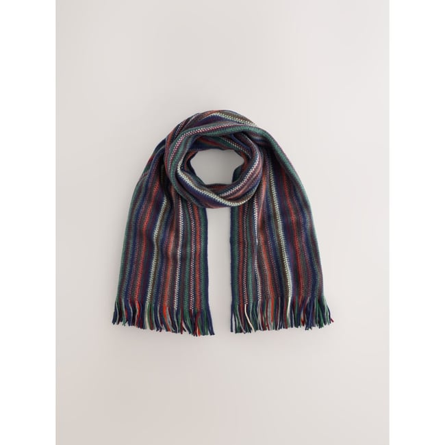 Écharpe en maille à rayures multicolore <span itemprop=
