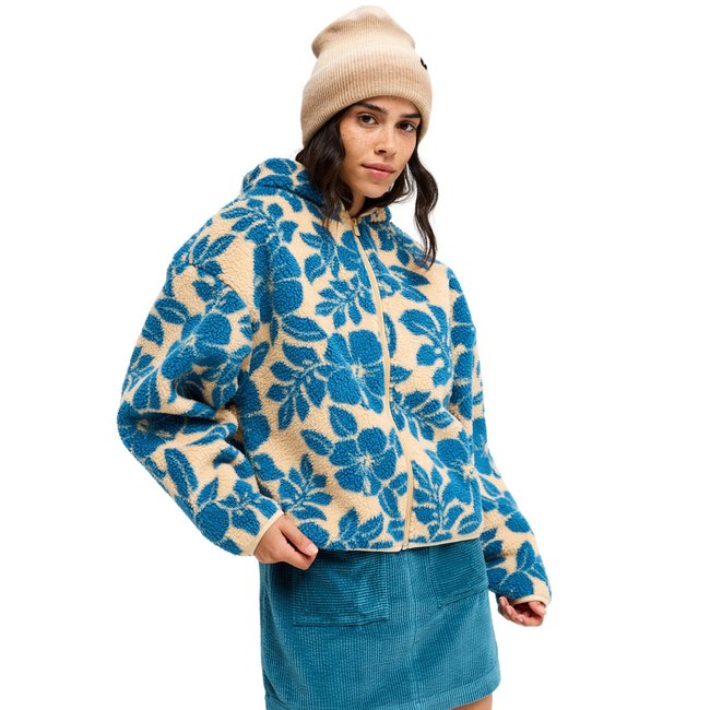 Polaire zippée en sherpa SILVERSKY. beige peeble polar mo <span itemprop=