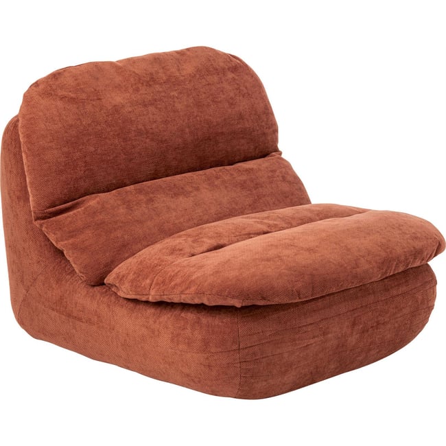 Chaise longue en tissu moelleuse Couleur rouille <span itemprop=